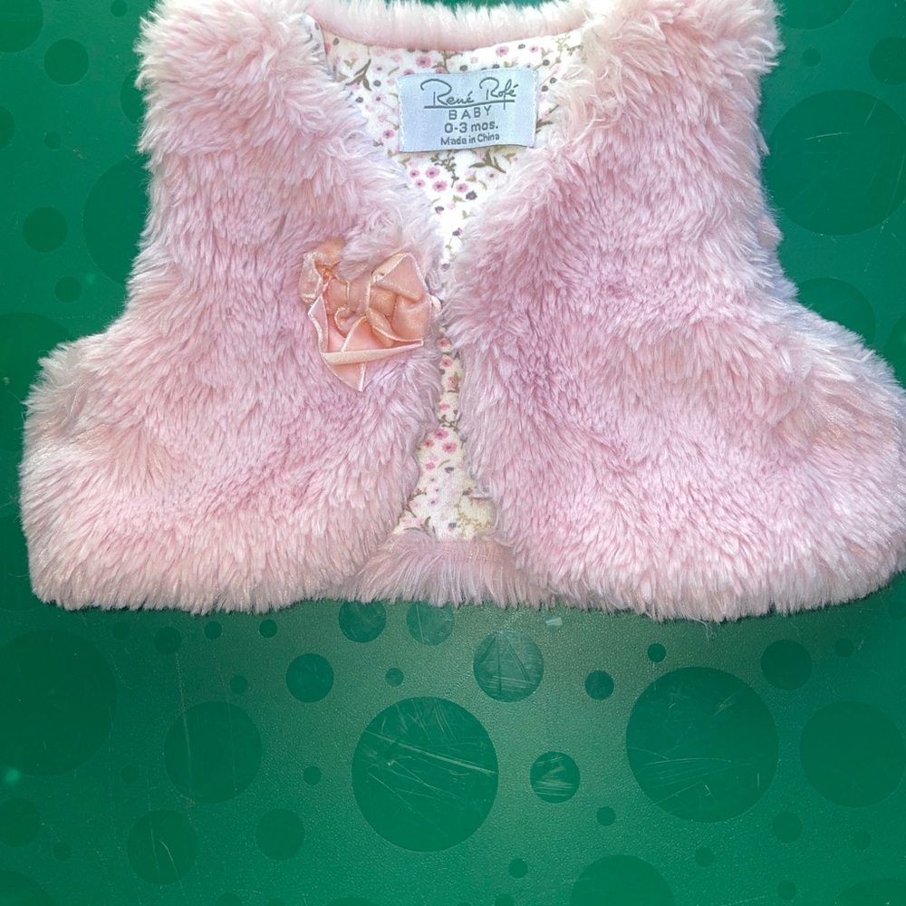 Pink Faux Fur Vest for Kids